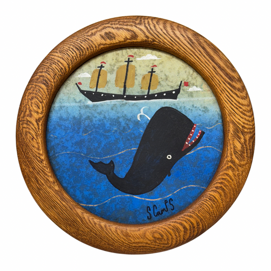 Steve Camps Original Framed Whale Painting