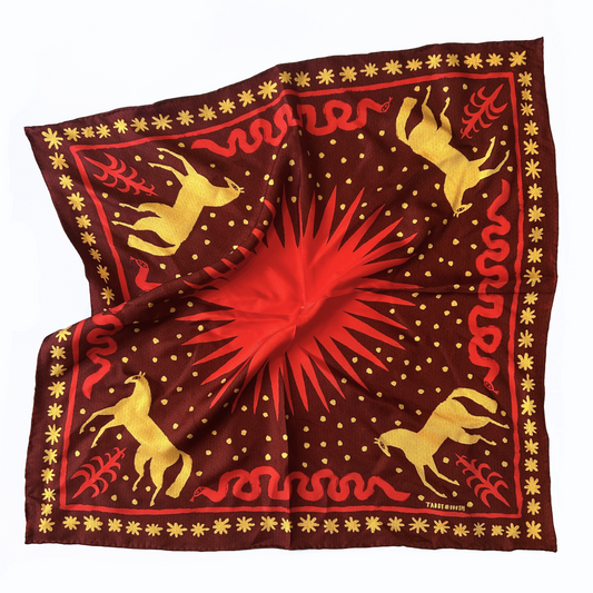 Tabby Booth 100% Silk Ranch Scarf