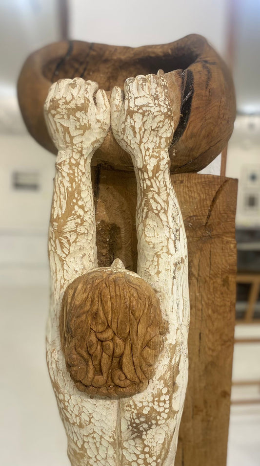Ivan Blight-Anderson Hand Carved Sculpture 'A Child's Reach'