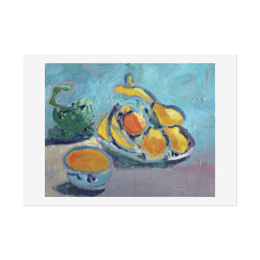 Chloe Bonfield Fine Art Print of Painting • Pears, Cabbage, Banana, Penny Arcade Pot