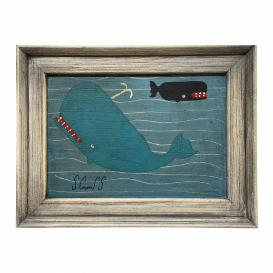 Steve Camps Original Framed Whale Painting