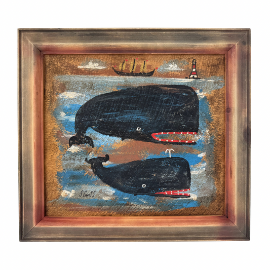 Steve Camps Original Framed Whale Painting