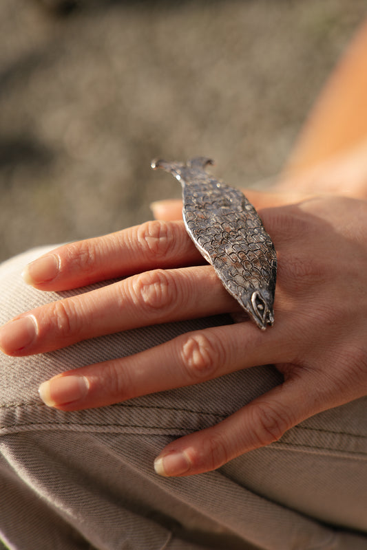 Tabby Booth X Rare Bear Jewellery • 925 Silver Fish Ring