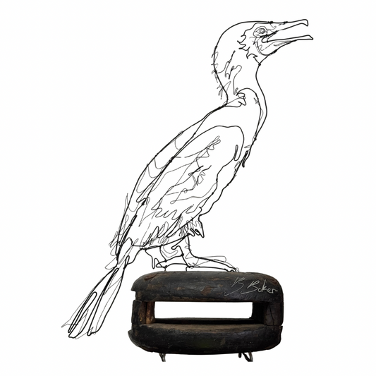 Ben Baker 'Cormorant' Wire Drawing