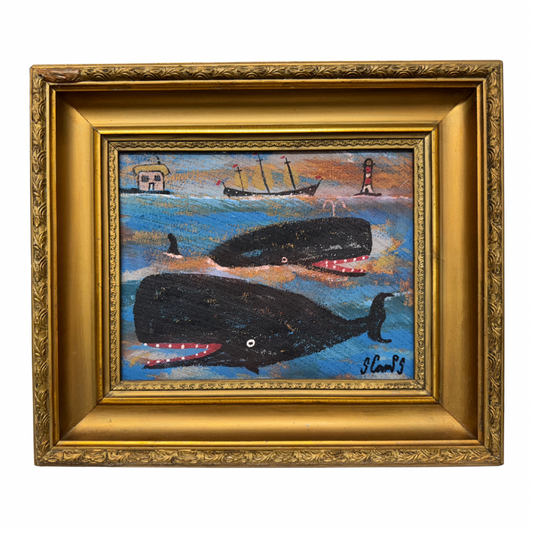 Steve Camps Original Framed Whale Painting