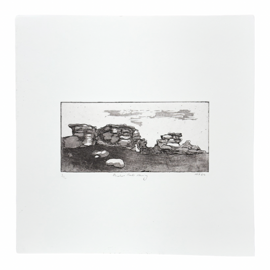Niamh Spink ‘Brimham Rocks Morning’ Aquatint Etchingn