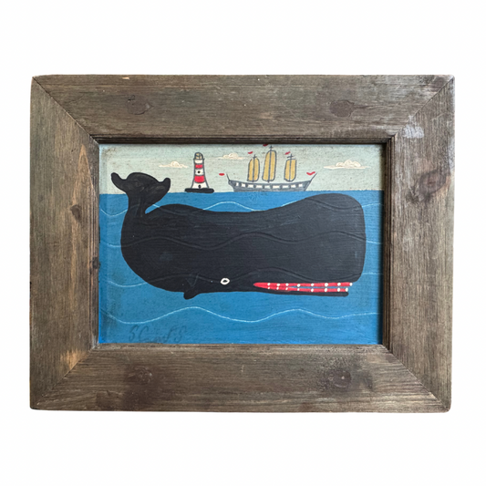 Steve Camps Original Framed Whale Painting