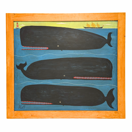 Steve Camps Original Framed Whale Painting