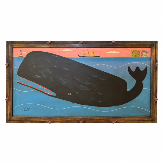 Steve Camps Original Framed Whale Painting