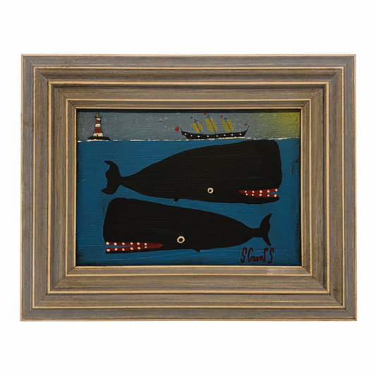 Steve Camps Original Framed Whale Painting