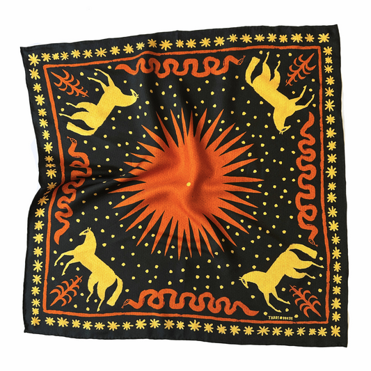 Tabby Booth 100% Silk Ranch Scarf