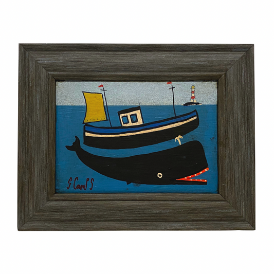 Steve Camps Original Framed Whale Painting