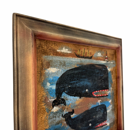 Steve Camps Original Framed Whale Painting