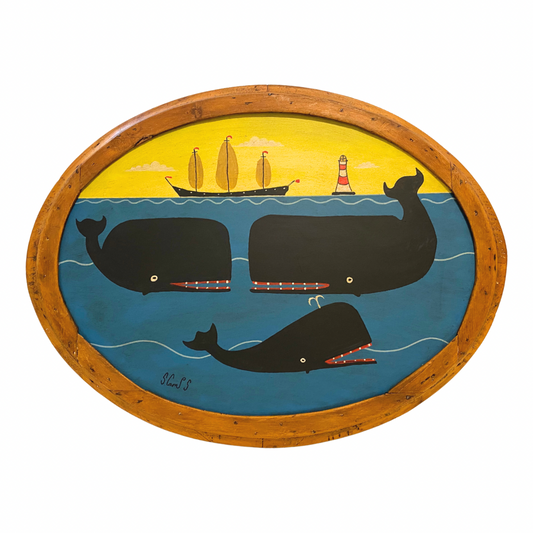 Steve Camps Original Framed Whale Painting