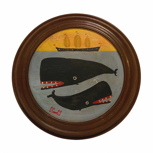 Steve Camps Original Framed Whale Painting