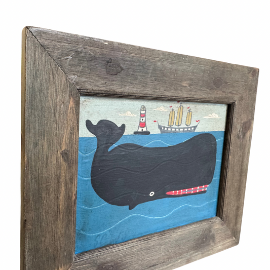 Steve Camps Original Framed Whale Painting