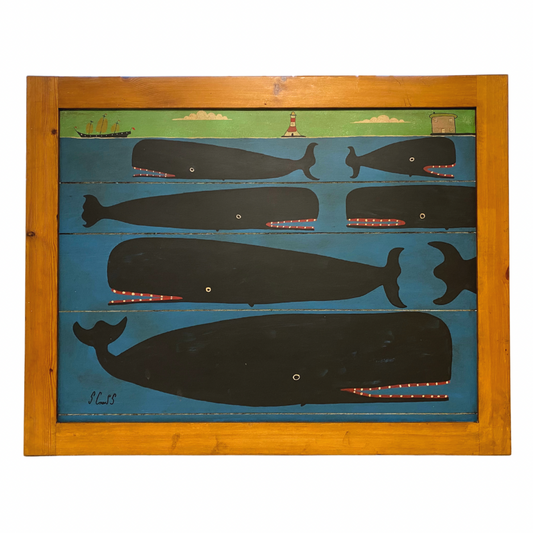 Steve Camps Original Framed Whale Painting