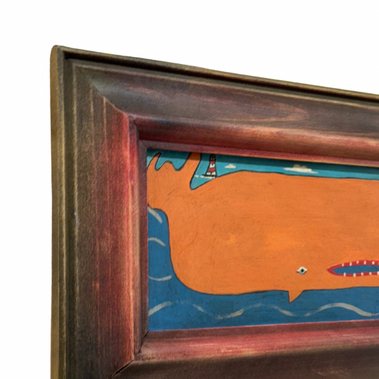 Steve Camps Original Framed Whale Painting