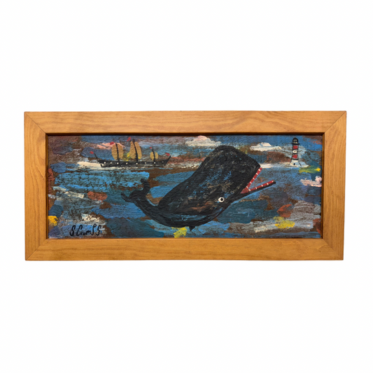 Steve Camps Original Framed Whale Painting