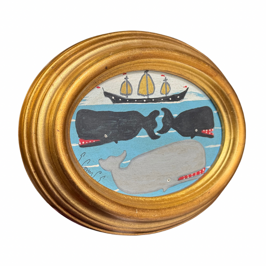 Steve Camps Original Framed Whale Painting
