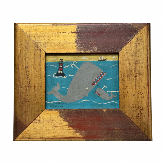 Steve Camps Original Framed Whale Painting