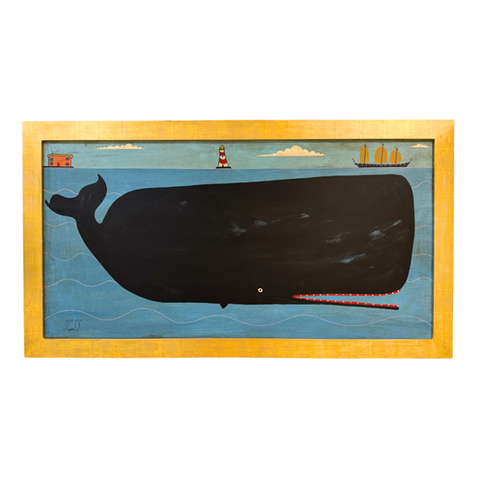 Steve Camps Original Framed Whale Painting