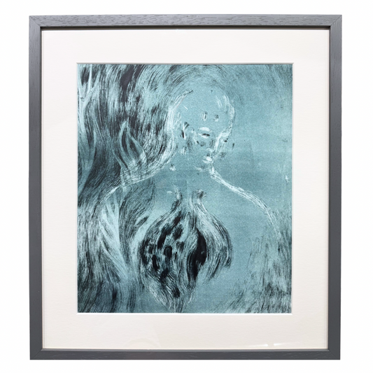 Zoe Cerys Original Framed Aquatint Etching • Old Time