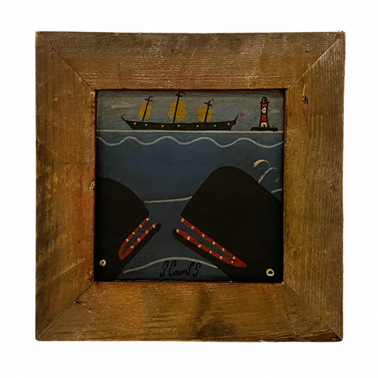 Steve Camps Original Framed Whale Painting