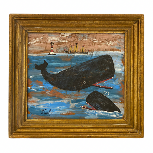 Steve Camps Original Framed Whale Painting