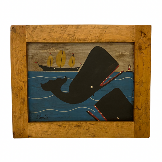 Steve Camps Original Framed Whale Painting