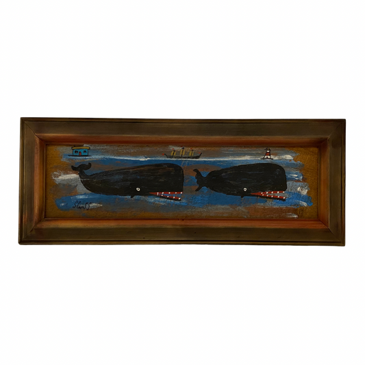 Steve Camps Original Framed Whale Painting