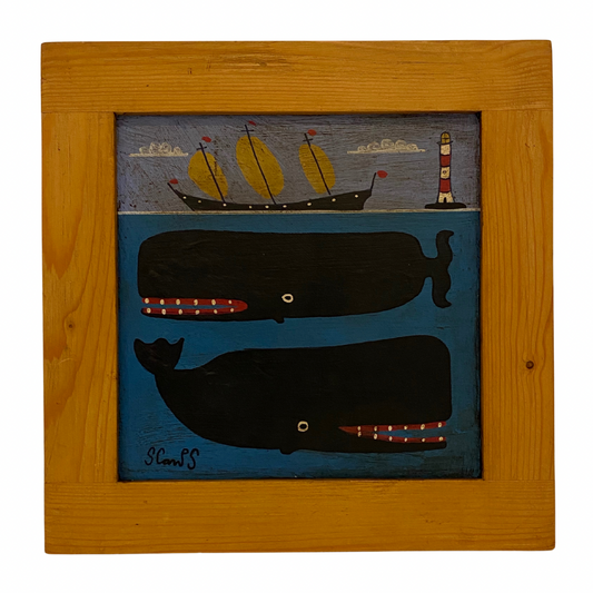 Steve Camps Original Framed Whale Painting