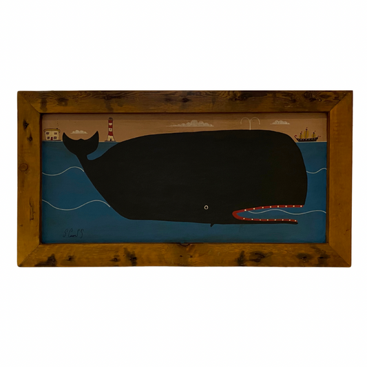 Steve Camps Original Framed Whale Painting