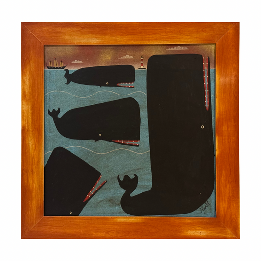 Steve Camps Original Framed Whale Painting