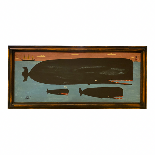 Steve Camps Original Framed Whale Painting