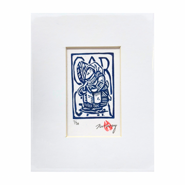 Tamsyn Swingler Original Linocut (Blue)