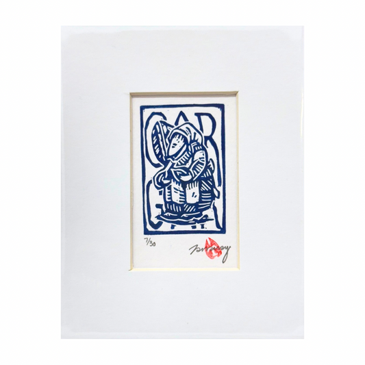Tamsyn Swingler Original Lino Print (Blue)