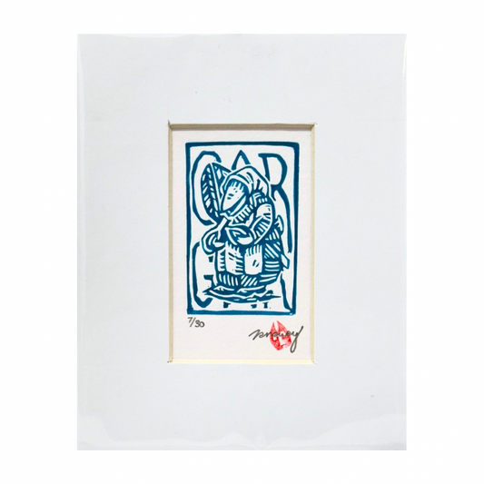 Tamsyn Swingler Original Lino Print (Teal)