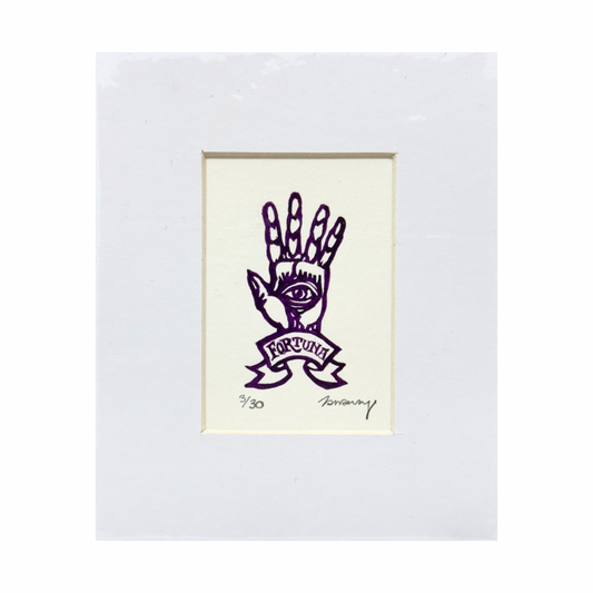 Tamsyn Swingler Original Lino Print (Purple)