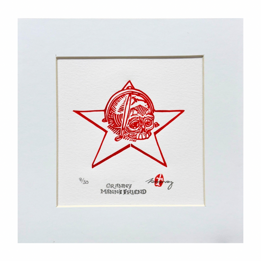 Tamsyn Swingler Original Lino Print (Red)