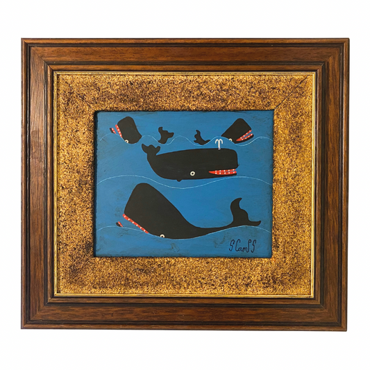 Steve Camps Original Framed Whale Painting
