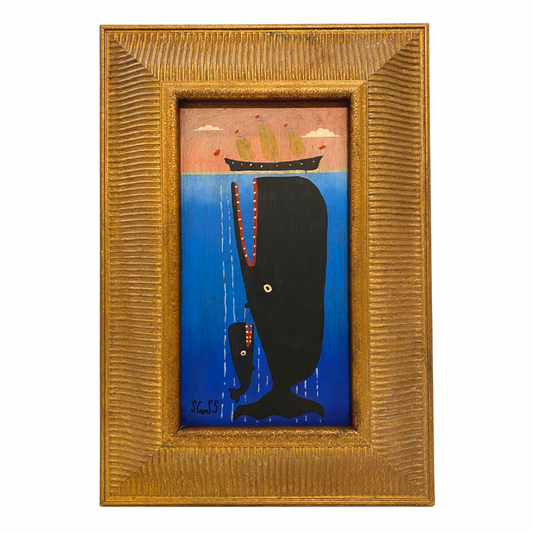 Steve Camps Original Framed Whale Painting
