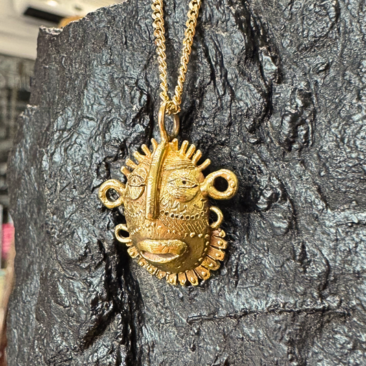 Natasha Ratcliffe Hand Crafted Solid 18ct Gold ‘Big Face’ Pendant