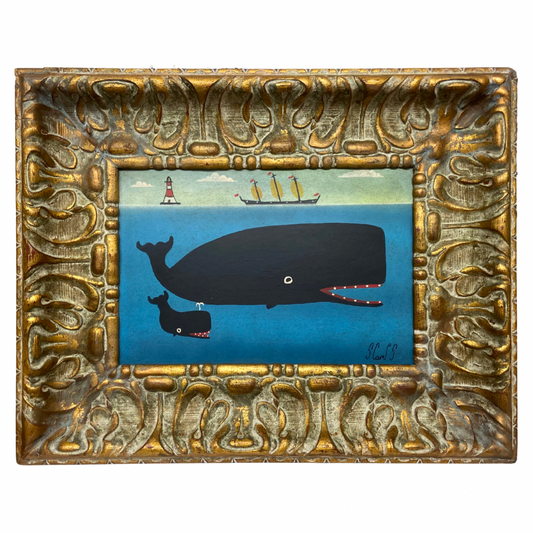 Steve Camps Original Framed Whale Painting