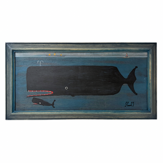 Steve Camps Original Framed Whale Painting