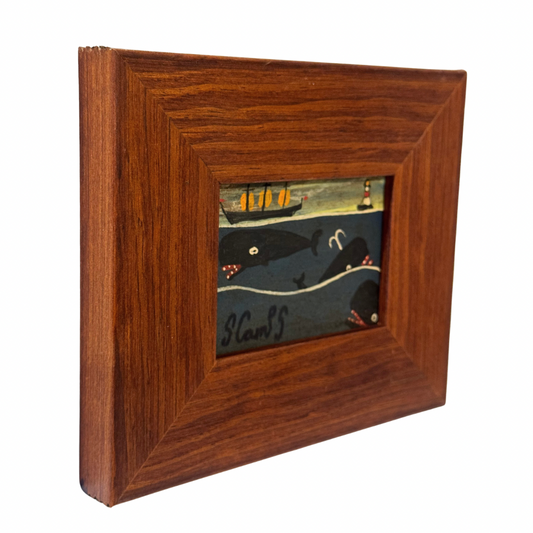 Steve Camps Original Framed Whale Painting