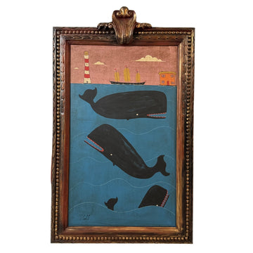 Steve Camps Original Framed Whale Painting