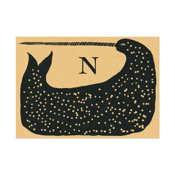 Tabby Booth Fine Art Print • N for Narwhal