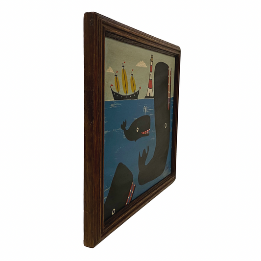 Steve Camps Original Framed Whale Painting