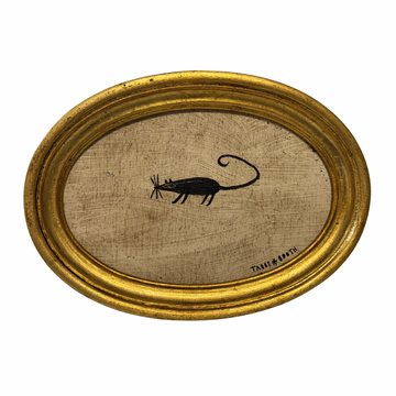 Tabby Booth Painting MOUSE in Vintage Frame